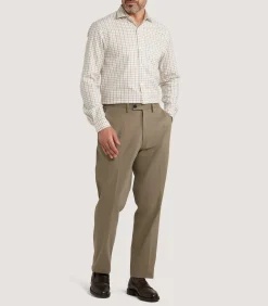 Shirts & Polos|Purdey Men's Tattersall Sporting Shirt in Audley Red