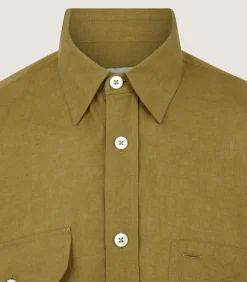 Shirts & Polos|Purdey Men's Triple Pocket Shirt in Ochre