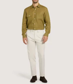 Shirts & Polos|Purdey Men's Triple Pocket Shirt in Ochre