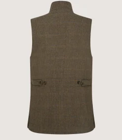 Sporting Vests & Gilets|Purdey Men's Tweed High Collar Sporting Vest In Morlich