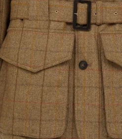 Fleece & Jackets|Purdey Men's Tweed Norfolk Jacket in Morar