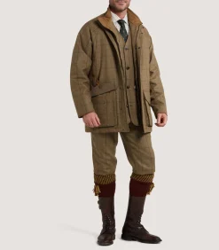 Field Coats|Purdey Men's Tweed Raglan Field Coat in Morar