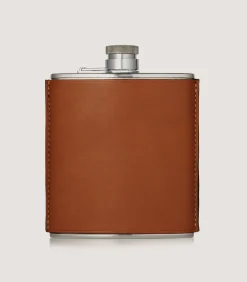 Flask & Drinks Accessories|Purdey 6oz Leather Flask In Tan