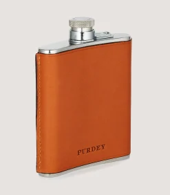 Flask & Drinks Accessories|Purdey 6oz Leather Flask In Tan
