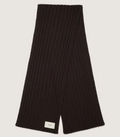 Scarves|Purdey Ribbed Chunky Scarf in Chocolate