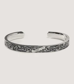 Cufflinks & Belts|Purdey Scroll Engraved Silver Cuff In Silver