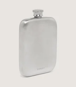 Flask & Drinks Accessories|Purdey Square Pewter Flask In Pewter