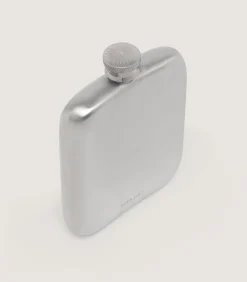 Flask & Drinks Accessories|Purdey Square Pewter Flask In Pewter
