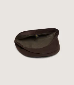 Hats & Caps|Hats & Caps|Purdey Unisex Litton Alcantara Cap in Dark Brown