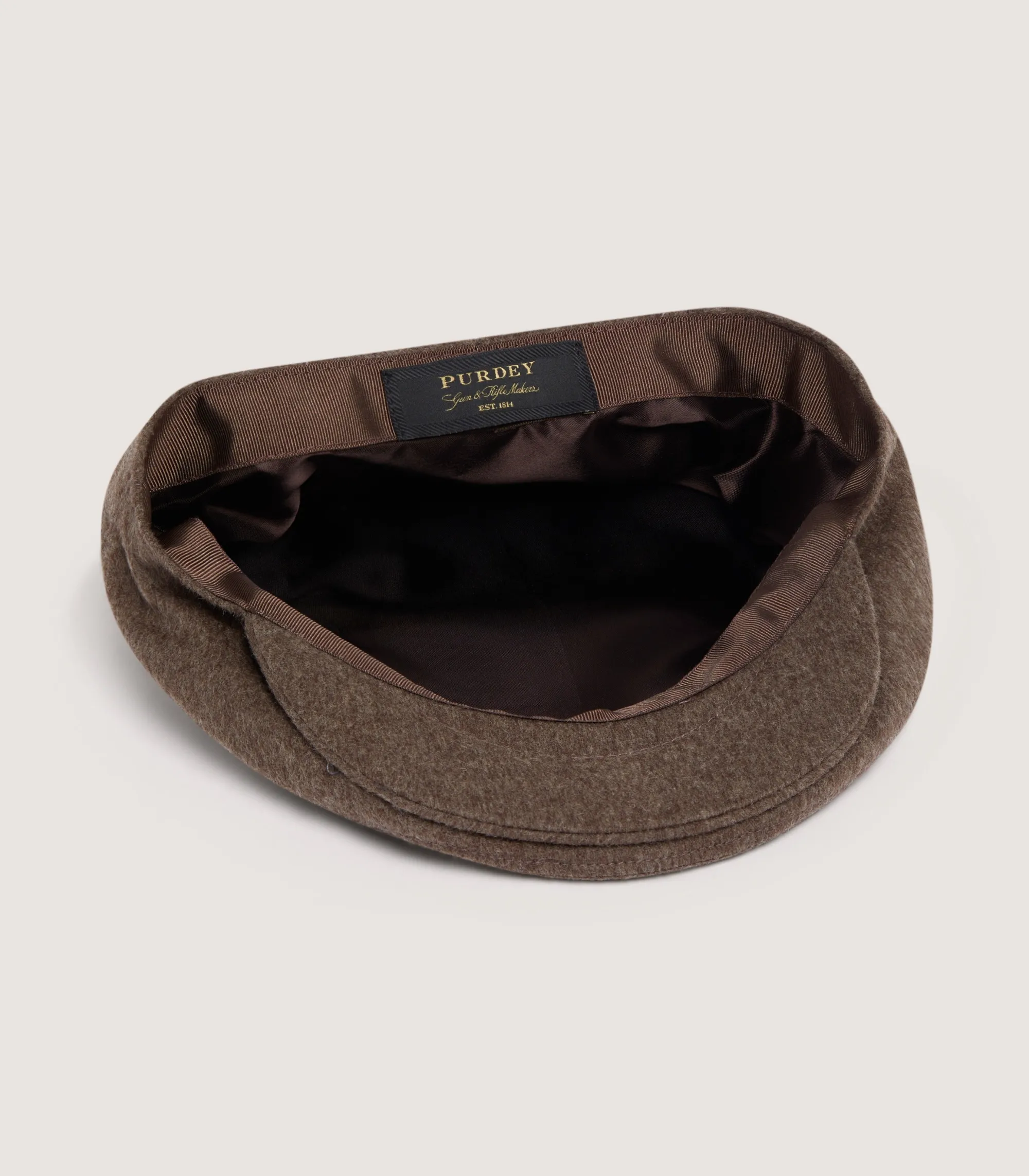 Hats & Caps|Hats & Caps|Purdey Unisex Litton Short Peak Loden Cap in Taupe