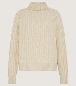 Knitwear|Purdey Women's Annabel Roll Neck in Ivory