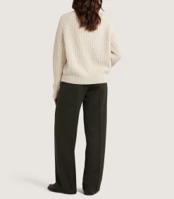 Knitwear|Purdey Women's Annabel Roll Neck in Ivory