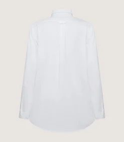 Shirts & Polos|Purdey Women's Button Down Signature Cotton Twill Shirt In White