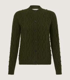 Knitwear|Purdey Women's Cashmere Aran Cardigan