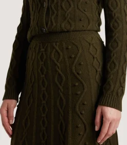 Knitwear|Purdey Women's Cashmere Aran Skirt