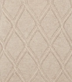 Knitwear|Purdey Women's Cashmere Cable Sweater in Oatmeal