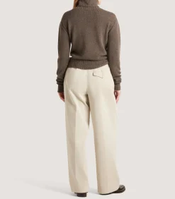 Knitwear|Purdey Women's Cashmere Turtleneck Sweater With Chest Pocket