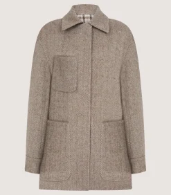 Outerwear|Purdey Women's Estate Coat in Pebble