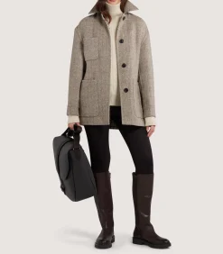 Outerwear|Purdey Women's Estate Coat in Pebble