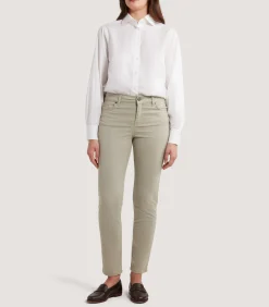 Trousers & Breeks|Purdey Women's Five Pocket Trouser in Stone