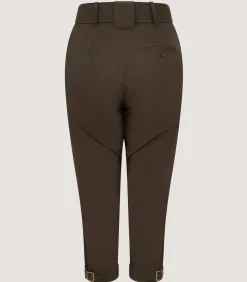 Trousers & Breeks|Purdey Women's High Waisted Cotton Breeks In Dark Green