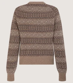 Knitwear|Purdey Women's Kirkstone Cashmere Fairisle Jumper in Antler