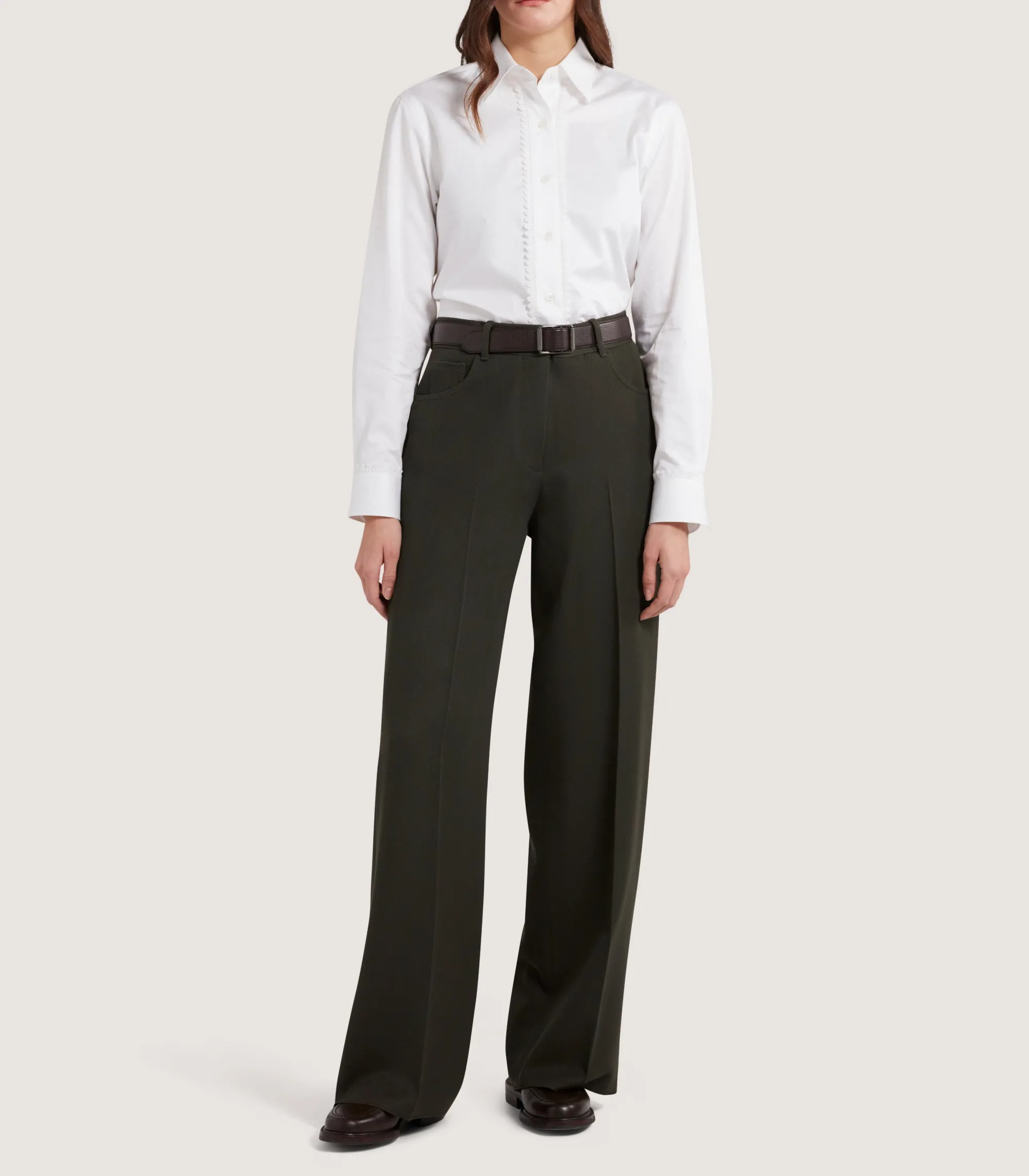 Shirts & Polos|Purdey Women's Lace Placket Shirt in White