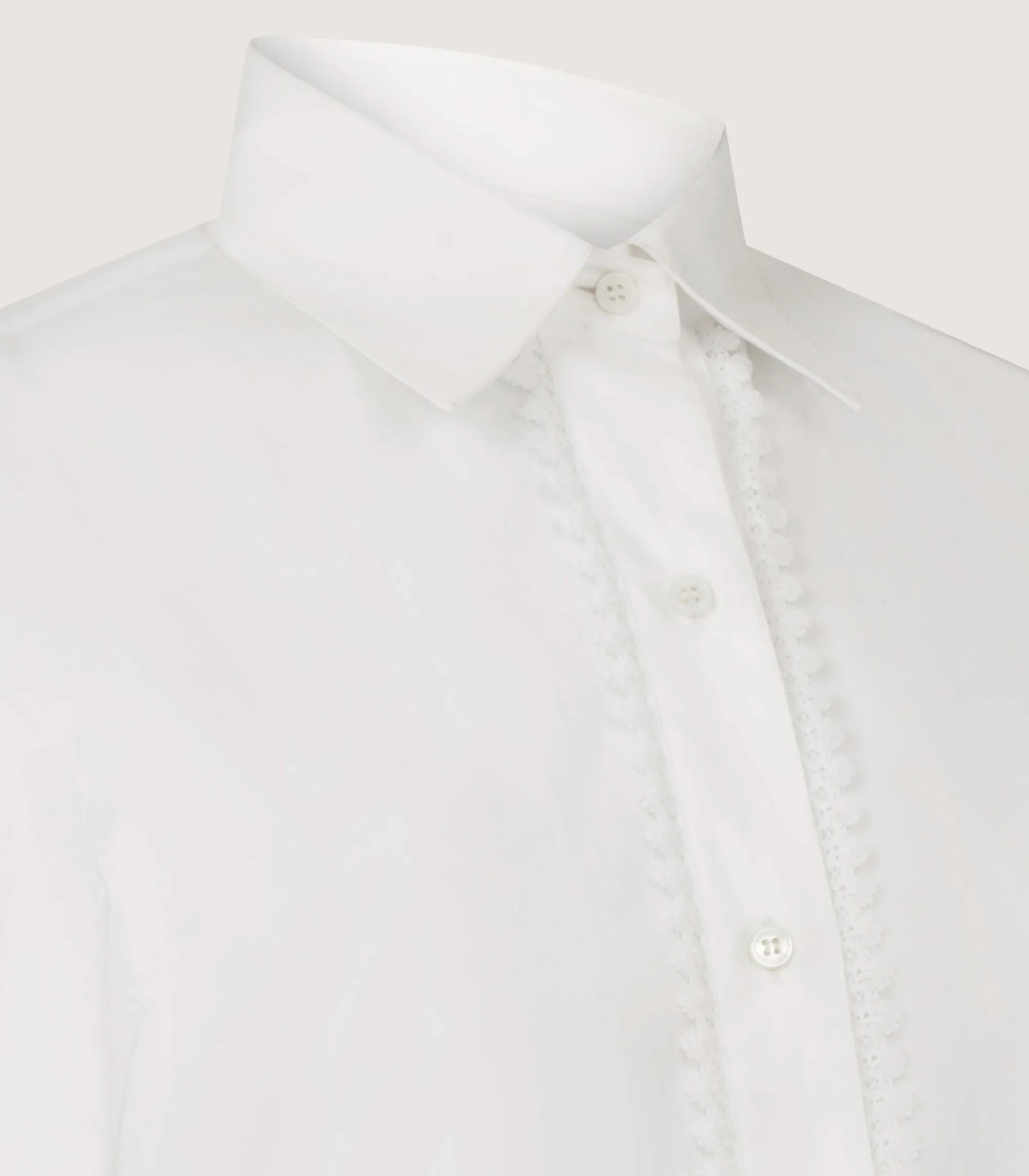 Shirts & Polos|Purdey Women's Lace Placket Shirt in White