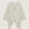 Knitwear|Capes & Ponchos|Purdey Women's Lammermuir Knitted Aran Cape in Ivory