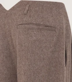 Trousers & Breeks|Purdey Women's Loden Two Pleat Breek with Storm Cuff in Taupe