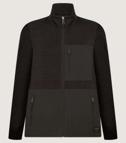 Fleece & Jackets|Outerwear|Purdey Women's Merino Tech Jersey Jacket in Bark