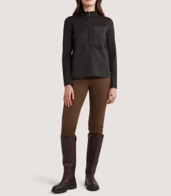 Fleece & Jackets|Outerwear|Purdey Women's Merino Tech Jersey Jacket in Bark