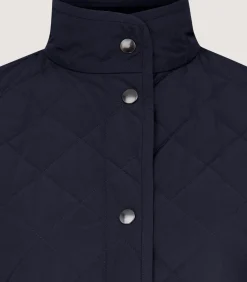Outerwear|Purdey Women's Navy Quilted Jacket