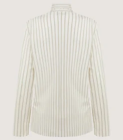 Shirts & Polos|Purdey Women's Scarf Neck Blouse in Pale Stone