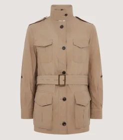 Fleece & Jackets|Purdey Women's Summer Dry Wax Safari Jacket In Taupe
