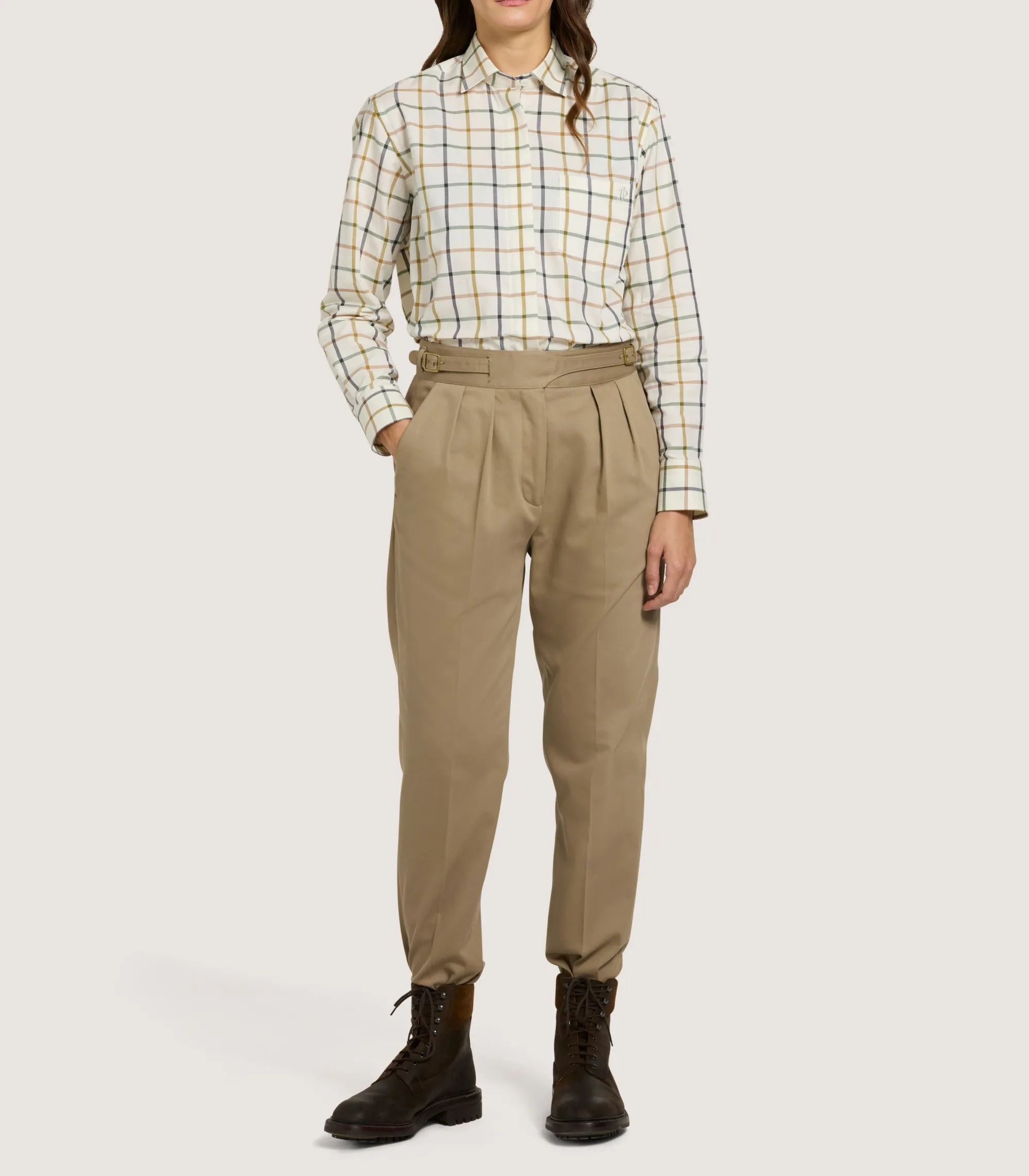 Shirts & Polos|Purdey Women's Summer Sporting Windowpane Shirt In Green