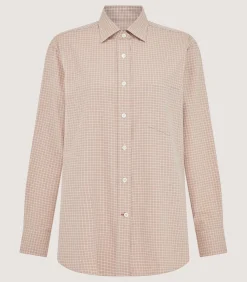 Shirts & Polos|Purdey Women's Tattersall Sporting Shirt in Rose