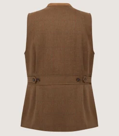 Sporting Vests & Gilets|Purdey Women's Tech Tweed Sporting Vest In Lomond