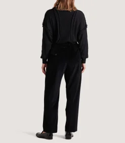 Trousers & Breeks|Purdey Women's Triple Pleat Trouser In Black
