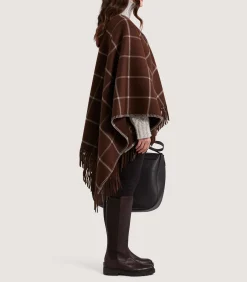 Capes & Ponchos|Purdey Women's Welbeck Poncho in Chocolate
